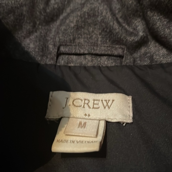 Ladies J.Crew quilted vest size medium color, charcoal - Picture 2 of 4